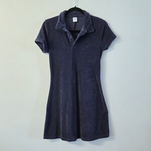 Aritzia TNA Crest Terry Cloth Polo Mini Dress